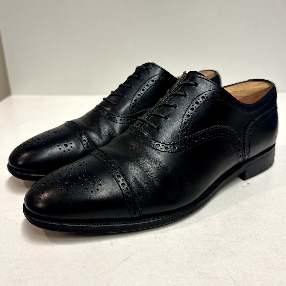 VGUC Alfred Sargent x Brooks Brothers Oxford Cap Toe Bal Black Made in England 9